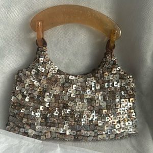 Gorgeous genuine  mother of Pearl purse bag cruise Florida beach